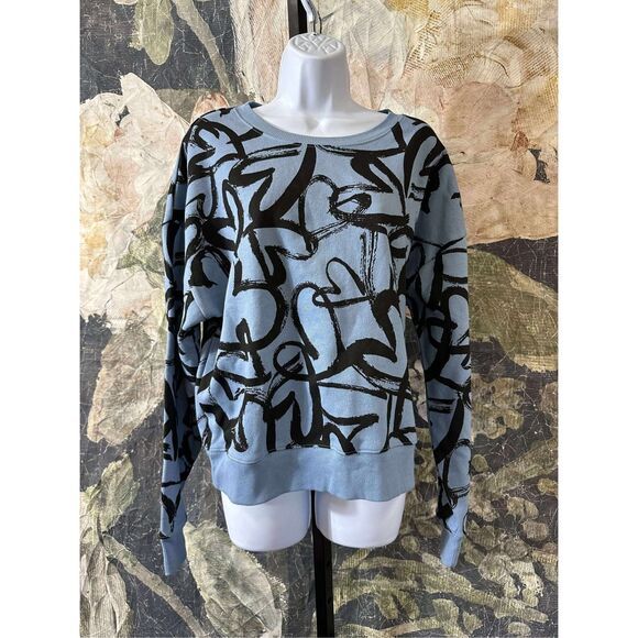 New Anthropologie Maeve Heart Printed Sweater sz medium - Picture 8 of 10